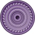 thumbnail image 1 of Ahgly Company Tapis Rond Lavable en Machine Intérieur Transitionnel Violet Foncé, 6 Pieds Rond, 1 of 7