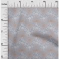 thumbnail image 2 of oneOone Viscose Chiffon Dusty Blue Fabric Leaves Craft Projects Decor Fabric Printed By The Yard 42 Inch Wide, 2 of 5