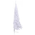 thumbnail image 3 of vidaXL Demi-Arbre de Noël Artificiel avec Support Blanc 180 cm PVC, 3 of 5
