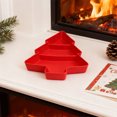 thumbnail image 4 of DIANWUDG 2PCS Christmas Tree Shaped Fruit Snack Tray With 3 Compartments Suitable For Daily Holiday Decoration, 4 of 6
