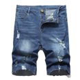 thumbnail image 2 of LSLJS Short d'Été pour Homme Micro-Élastique à Fermeture Éclair, Short Cinq Points, Demi-Short en Jean, Cadeaux pour Hommes, 2 of 9
