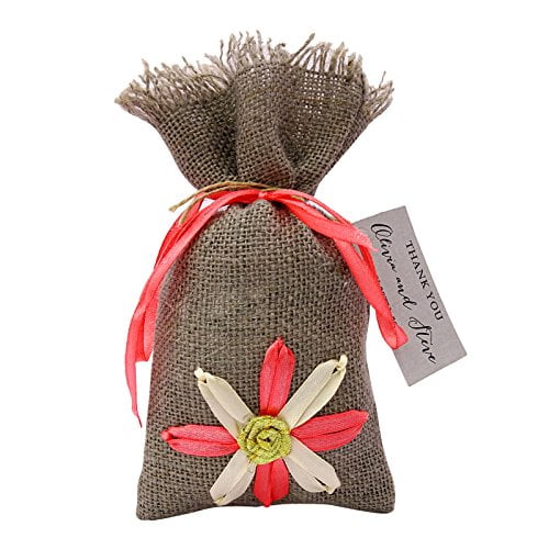 20 Burlap Drawstring Gift Bag Small Jute Pouch Wedding Party Rustic Favor Bags With Personalized Paper Tags 4"x6.5"
