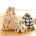 thumbnail image 1 of pitrice Cotton Blend Linen Home Storage Travel Use Printing Bag with the Drawstring, 1 of 9