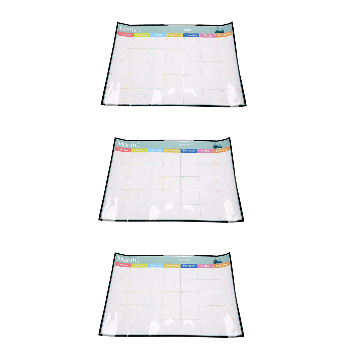3X Erasable Magnetic Whiteboard Dry Erase Board Magnets Fridge Refrigerator To-Do List Monthly