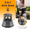 thumbnail image 2 of Costway Kick Stool Rolling Step Stool w/Non-Slip Rubber Platform 330LBS Capacity Gray, 2 of 10