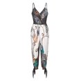 thumbnail image 4 of Kmbangi Women Sexy Jumpsuit+Printed Pattern Deep V-neck Sleeveless Overalls, 4 of 8