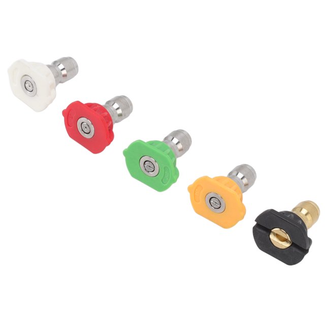 Pointes de Buse de Nettoyeur Haute Pression, Différents Angles de Pulvérisation Durable en Forme de Ventilateur Raccord Rapide Largement Utilisé Kit de Buse de Rinçage de Grande Surface pour Jardin 055 1.449mm / 0.06in