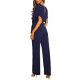 thumbnail image 3 of Coloody Women's Scoop Neck Jumpsuit, Solid, Plus Size, 3 of 5