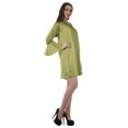 thumbnail image 4 of Moomaya Robes Mini Imprimées à Col en V pour Femmes Manches à Volants Robes de Plage pour Femmes, 4 of 4