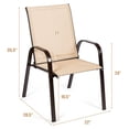 thumbnail image 2 of Costway 2PCS Patio Chairs Dining Chair Deck Yard W/Armrest Beige, 2 of 9