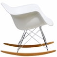 thumbnail image 5 of Nicer Furniture Matte Finish Modern Style Melded Plastic White Arm Chair, 5 of 5
