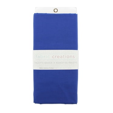 FABRIC CREATIONS 100% Cotton Solid Pre-Cut 1.83 m (2 yd) × 1.1 m (1.2 yd) Blue, Royal