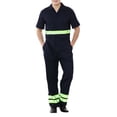 thumbnail image 3 of TOPTIE Men's Reflective Coverall Enhanced Visibility Coverall, Short Sleeve Length Regular-Black-S Regular, 3 of 8