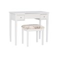 thumbnail image 3 of Linon Butterfly Vanity & Padded Stool Flip Up Mirror 2 Drawers in White Wood, 3 of 16