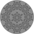 thumbnail image 1 of Ahgly Company Machine Washable Indoor Square Transitional Carbon Gray Area Rugs, 3' Square, 1 of 7