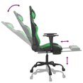 thumbnail image 5 of vidaXL Gaming Chair with Footrest Black and Green Faux Leather, 5 of 5