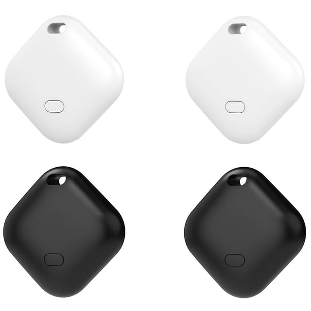 EIGTHTAIL Key Finder Wallet Tracker Works with Apple Find My (iOS Only) Replaceable Battery Water-Resistant Bluetooth Item Finder for Bags Luggage Pets & Backpack White
