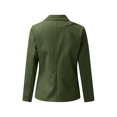 thumbnail image 3 of Innerwin Blazers Solid Color Women Cardigan Jacket Work Shawl Neck Slim Fit Business Jackets ArmyGreen XL, 3 of 6