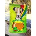 thumbnail image 2 of Carolines Treasures BB2005CHF Jack Russell Terrier St. Patricks Day Canvas House Flag, 2 of 4