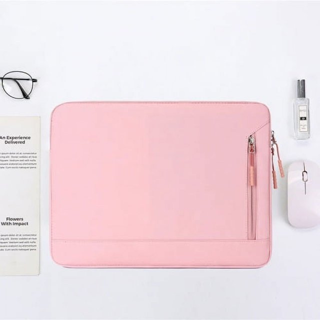 Supershield 13.3 Inch Laptop Sleeve Bag, Waterproof Notebook Case with Handle & Cushion Protection for MacBook Air/Pro, Surface Pro, HP, Dell, Asus, Pink