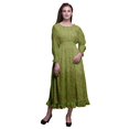 thumbnail image 1 of Bimba Robe Longue Décontractée à Volants pour Femmes, Imprimée, Taille Smockée, Florale - Xxx-Grand, 1 of 5