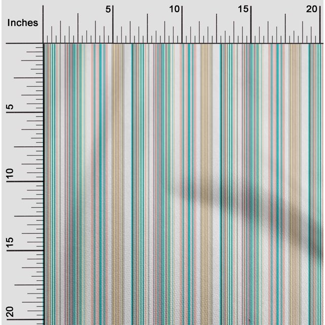 oneOone Tissu Jersey Viscose Imprimé Rayures Multicolores Tissu Largeur 60 Pouces