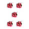 thumbnail image 3 of Decodeary Realistic Appearance Flower Decoration For Low Maintenance Garden Easy To Clean Cloth Decorations Fake Plants Flowers JH1244 Bright red 5Set, 3 of 6