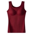 thumbnail image 3 of RXIRUCGD Haut Chaud Chauffant pour Femmes, Mode, Uni, à Encolure Ronde, avec Coussinet de Poitrine ( Rouge, Taille : 2TG ), 3 of 3