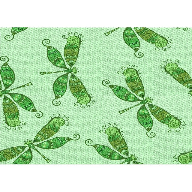 Ahgly Tapis Rectangulaire Lavable en Machine Intérieur Vert Menthe, 6 Pieds x 9 Pieds