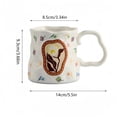thumbnail image 2 of High End And Exquisite Milk Breakfast Mugs Floral Irregular Ceramic Mug Cute Flower Coffee Mug With Handmade Big Handle For Tea Mugs For Kitchen Or Café Jadeite D Handle Mug Cute Microwaveable Mugs, 2 of 3