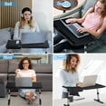 thumbnail image 2 of EVETTO Bureau-Lit pour Ordinateur Portable, Très Grand en Cuir avec Plateau de Table d'Ordinateur Réglable, Bureau Pliable pour Ordinateur Portable pour Lit, Sofa, Canapé, Plancher, Écriture, Repas, Travail, 2 of 6