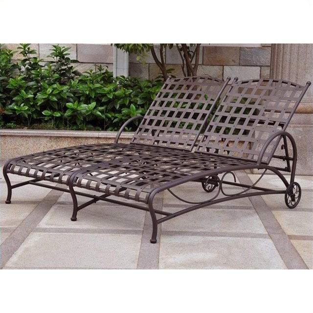 International Caravan Santa Fe Chaise Longue Double de Patio, Brun