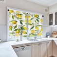 thumbnail image 5 of Lemon Fruits Kitchen Curtains Flower Leaves Window Curtains and Valances Set 36 Inch, Summer Tropical Short Tier Curtain for Kitchen, Fruit Background Small Kitchen Decor, 5 of 5