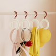 thumbnail image 4 of SLYNSHome Multipurpose Closet Hangers Hooks,Tie and Belt Rack Ring for Closet Storage & Organization Space Saving for Storing Belts,Ties,Scarfs,Hats - Beige, 4 of 7
