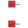 thumbnail image 3 of relayinert Outil Pratique Retrousser la Poche pour le Stockage de Clé Robuste Portable Durable Rouge 6 pack 2Set, 3 of 6