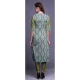thumbnail image 4 of Bimba Rayon Slub Indian Printed Straight Kurta 3/4 Sleeve Tunic Dress For Women, 4 of 6
