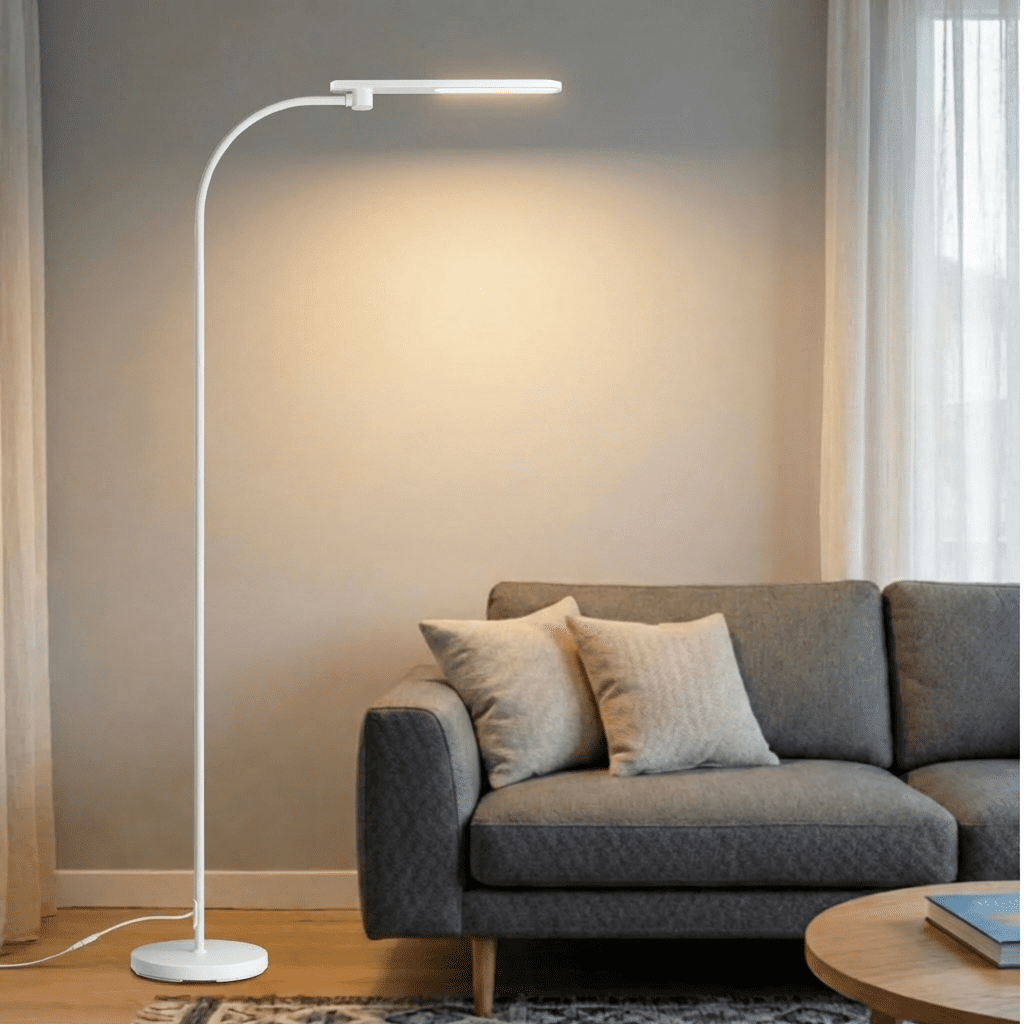Honeywell HWLF4 Sunturalux LED Floor Lamp Modern Style CRI97 EyeCaring Light Dimmable Adjustable Color Temp 775 White