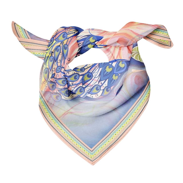 Bimba Womens Rectangular Printed Cotton Voile Scarf Neck Head Wrap-40 x 80 Inches