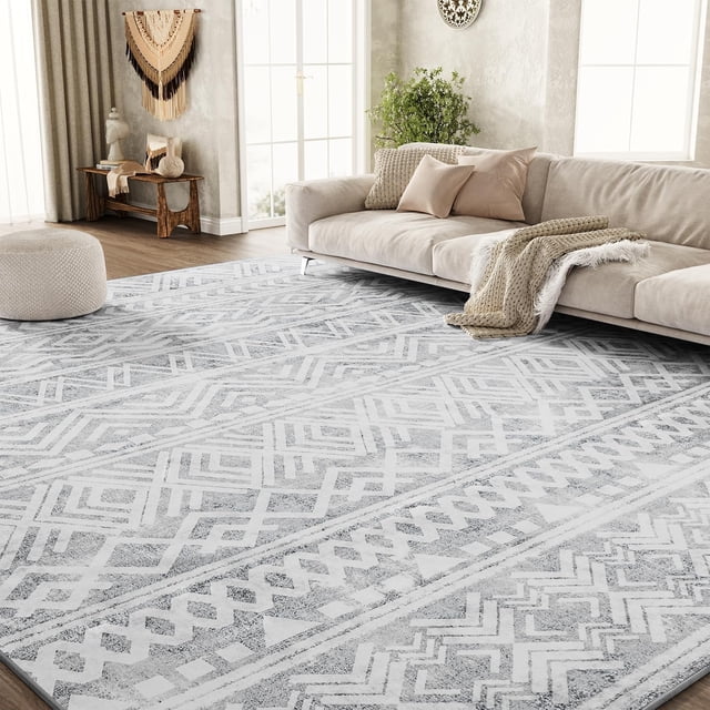 Boho Area Rug x Carpet Rugs for Living Room Bedroom Moroccan-Machine Washable Rugs for Bedroom Dining Room Living Room Rug Neutral Taupe
