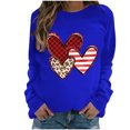 thumbnail image 2 of Styesk Chandails à Manches Longues pour Femmes, Imprimé de Cœur, Hauts de Sortie, T-Shirts Confortables et Doux à Col Rond, Chandail à Enfiler, Mode, Ample, Léger, Chandail en Molleton, Graphique de la Saint-Valentin, Hauts Décontractés, 2 of 3