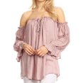 thumbnail image 1 of Women Renaissance Off Shoulder Top Costumes Blouse Boho Peasant Shirt, 1 of 5