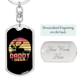 thumbnail image 2 of Deer Daddy Stainless Steel or 18k Gold Premium Swivel Dog Tag Keychain, 2 of 8
