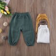 thumbnail image 3 of Pantalon Bouffant Froissé en Coton pour Tout-Petits, Bébés et Enfants Fille Garçon, Pantalon Legging, 3 of 5