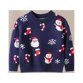 thumbnail image 3 of Enfants Dessin Animé Basique Pull de Noël Style Hiver Épais Pull Tenue Quotidienne, 3 of 9