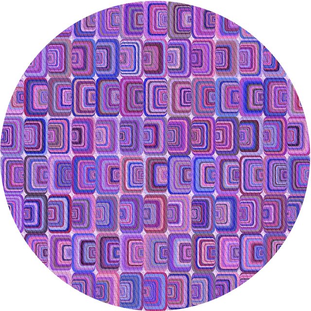 Ahgly Company Tapis Rond Lavable en Machine Intérieur Transitionnel Violet, 4 Pieds Rond