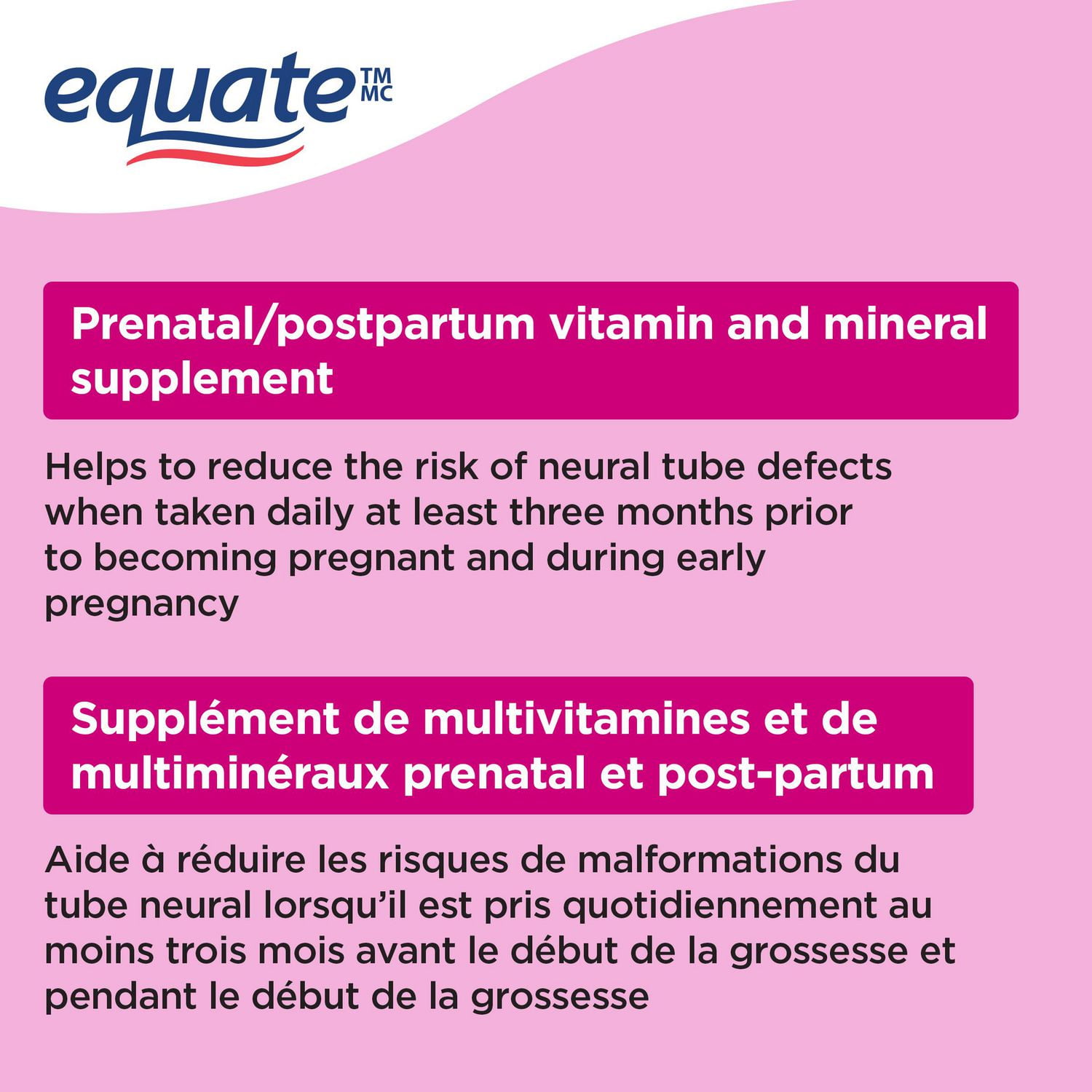 Equate Multivitamine Prénatale
