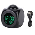 thumbnail image 2 of USB Cable Electronic Clock, with Temperature Display Digital Alarm Clocks, ABS for Office Kids Students Bedrooms, 2 of 8