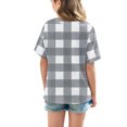 thumbnail image 4 of DecSea T-Shirt à Manches Courtes pour Filles, Été, Imprimé à Carreaux, Col Rond, Décontracté, Basique, 5-14 Ans, 4 of 8
