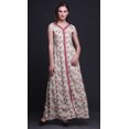 thumbnail image 2 of Bimba Robe Maxi Sans Manches à Imprimé Floral avec Fente avant pour Femmes Été Printemps, Fête - XXX-Grand, 2 of 5