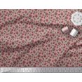 thumbnail image 2 of Soimoi Tissu Popeline de Coton Imprimé Feuilles & Roses Tissu de Couture Yard 56 Pouces de Large, 2 of 3
